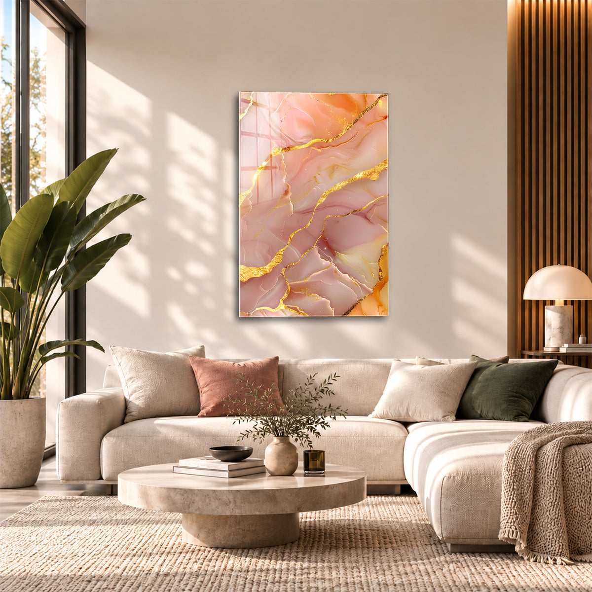 Acrylglas Wandbild - Golden Stone