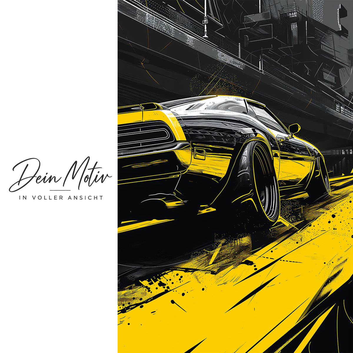 Acrylglas Wandbild - Yellow Race