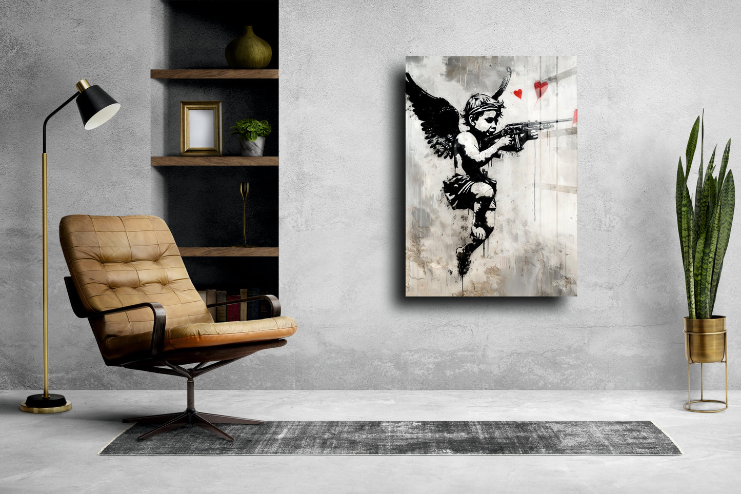 Acrylglas Wandbild - Angel Gun