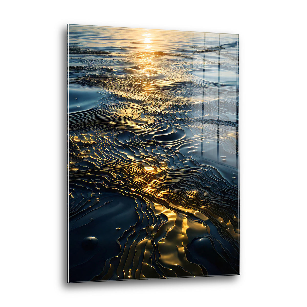 Acrylglas Wandbild - Golden Sea