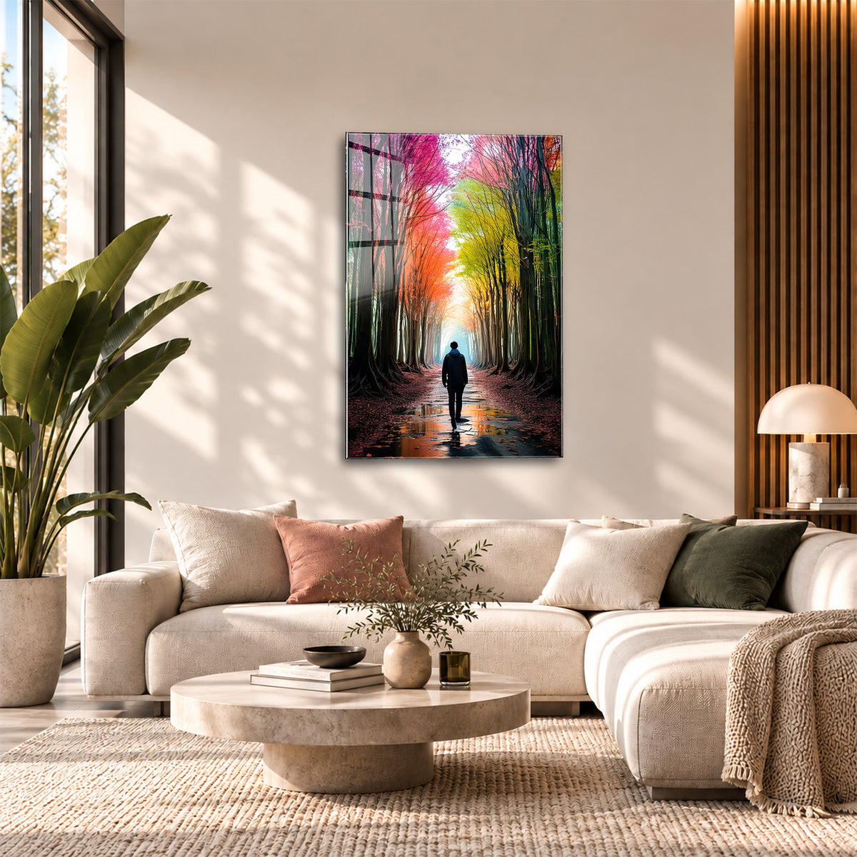Acrylglas Wandbild - Colorful Trees