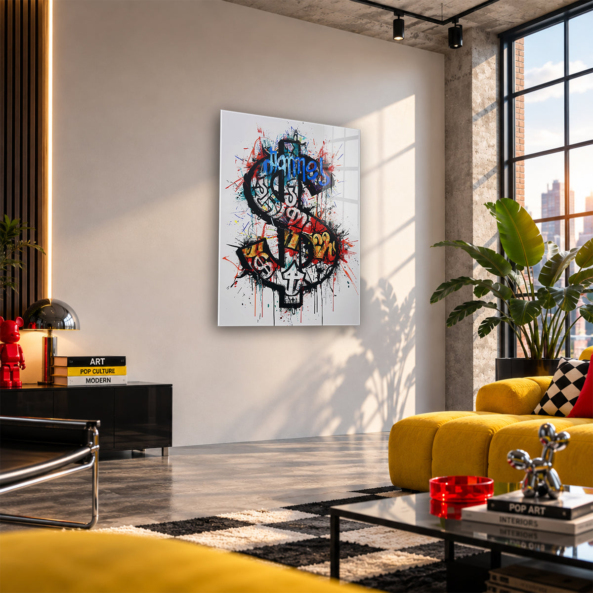 Acrylglas Wandbild - Dollar Graffiti