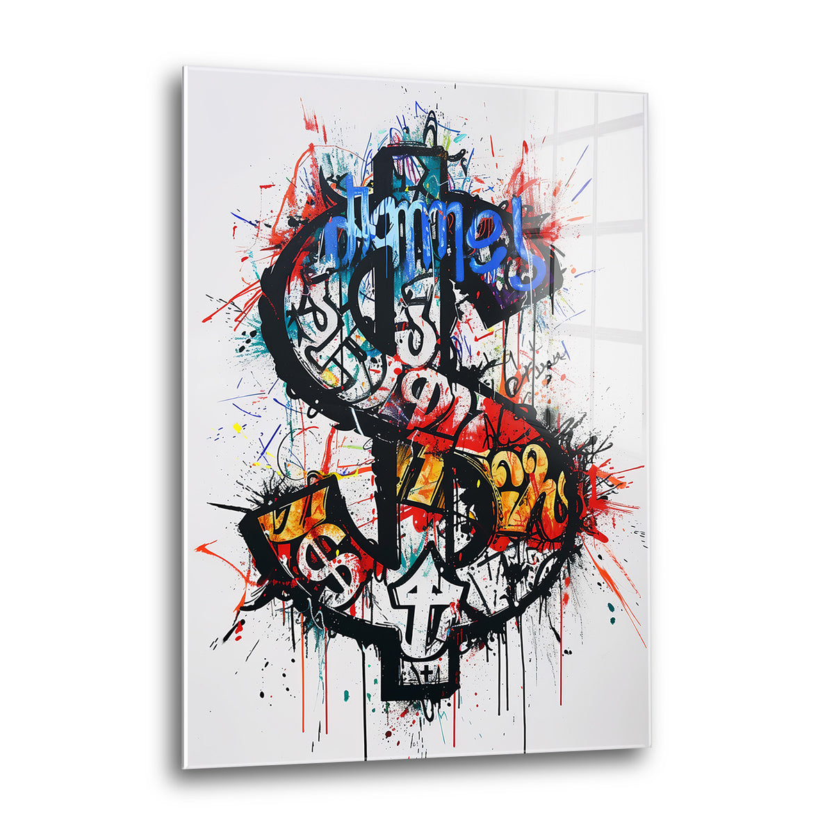 Acrylglas Wandbild - Dollar Graffiti
