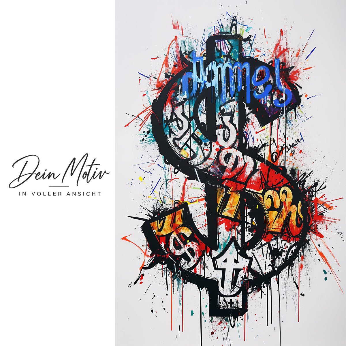 Acrylglas Wandbild - Dollar Graffiti