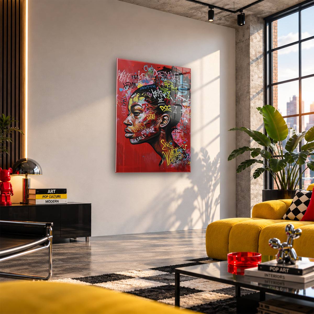 Acrylglas Wandbild - Graffiti Woman