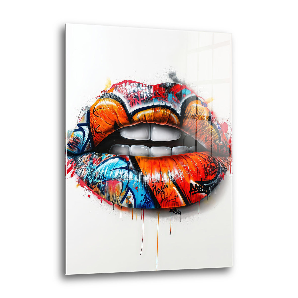 Acrylglas Wandbild - Colorful Lips