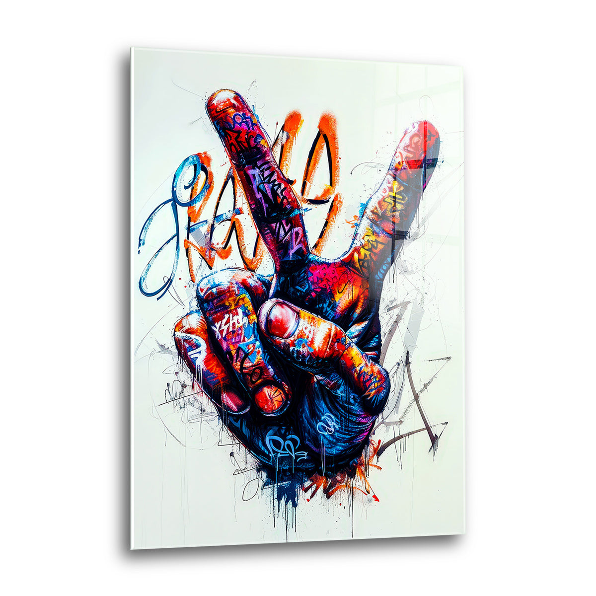 Acrylglas Wandbild - Graffiti Peace