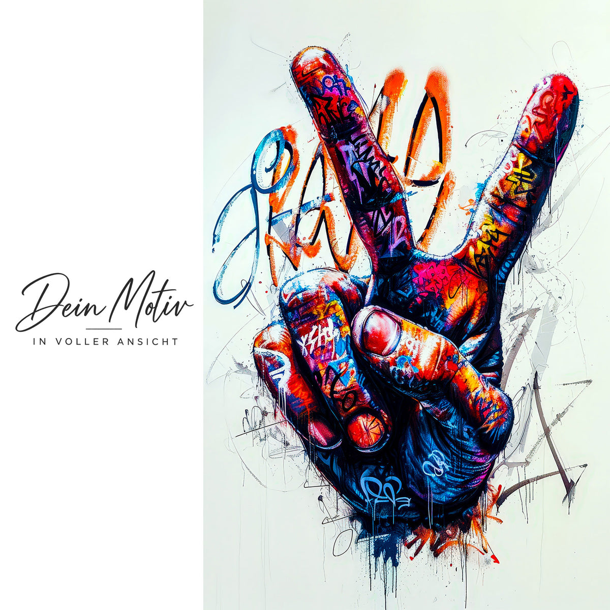 Acrylglas Wandbild - Graffiti Peace