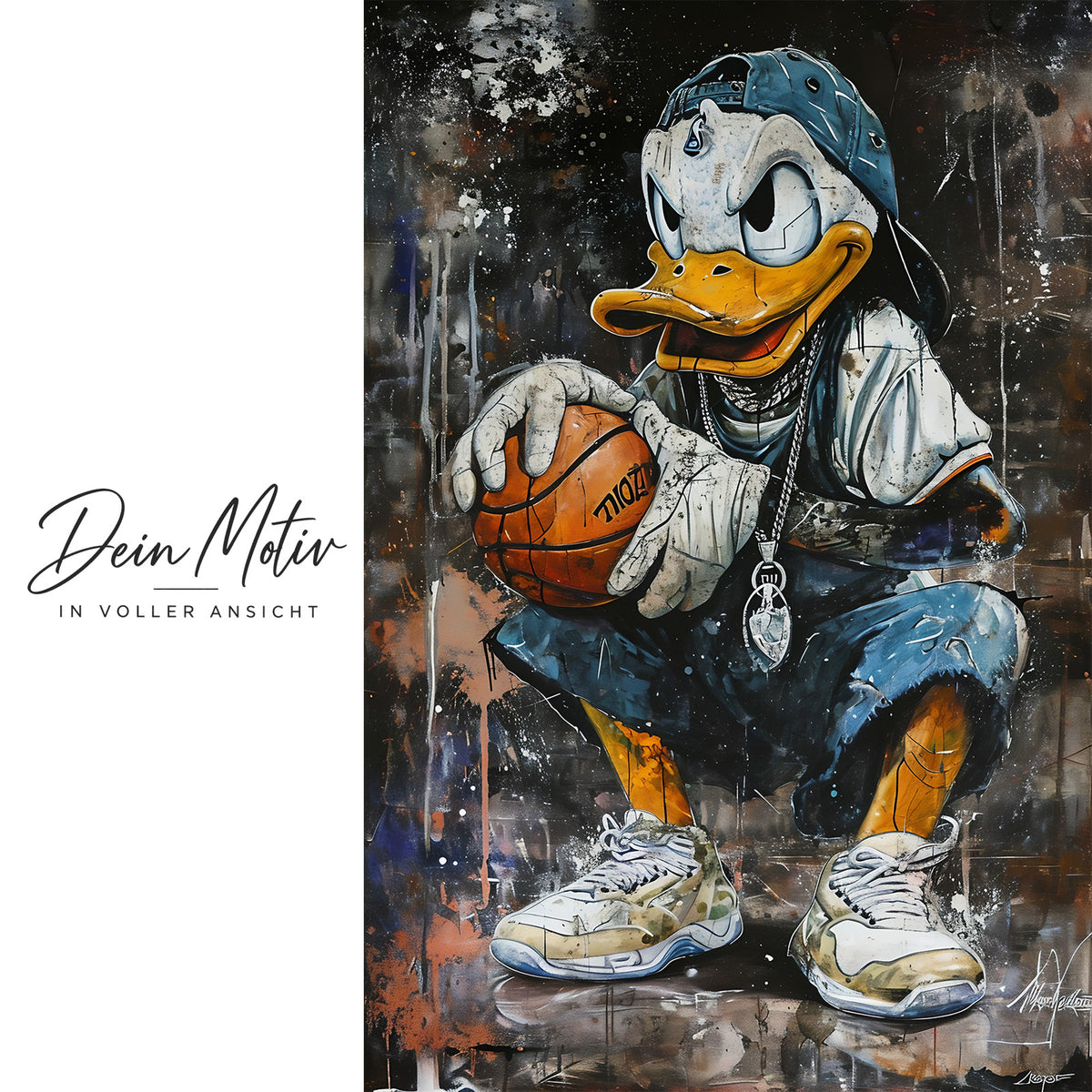 Acrylglas Wandbild - Basketball Duck
