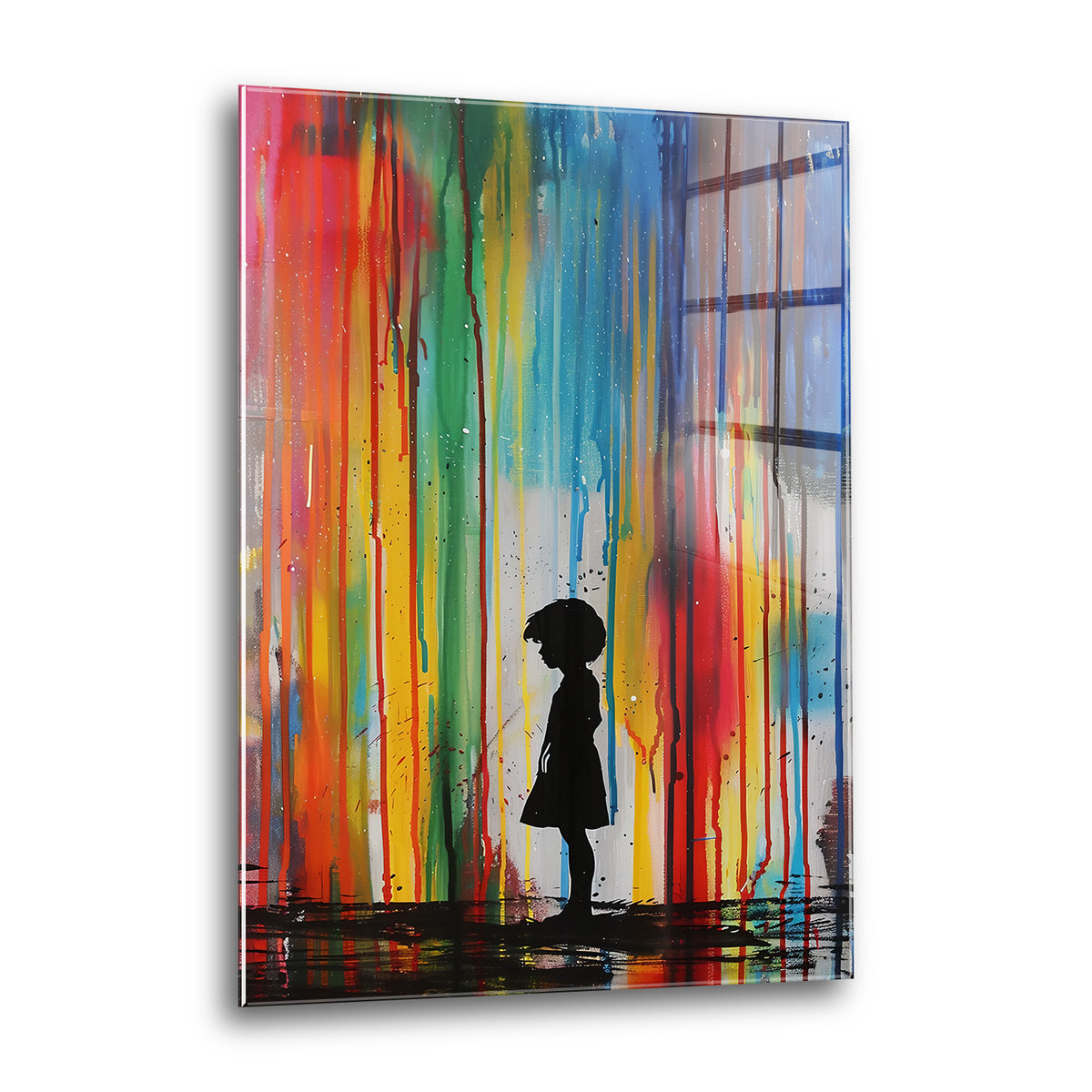 Acrylglas Wandbild - Rainbow Rain