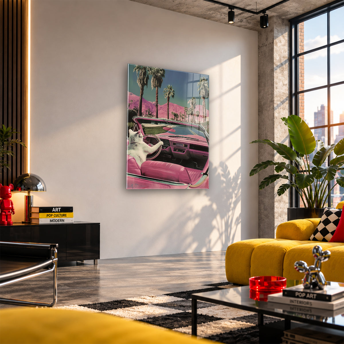 Acrylglas Wandbild - Kitty Cabriolet