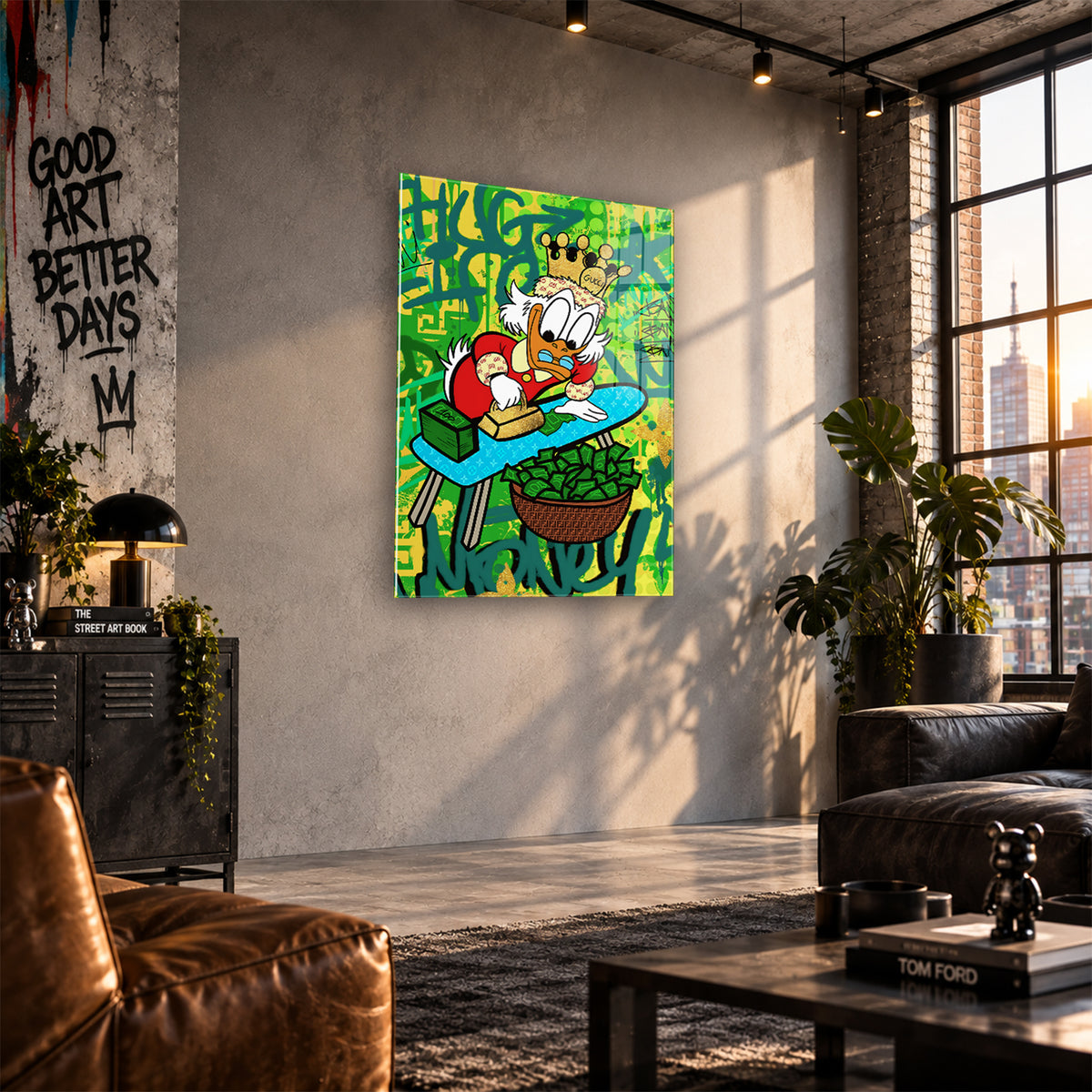 Acrylglas Wandbild -Ironing Money