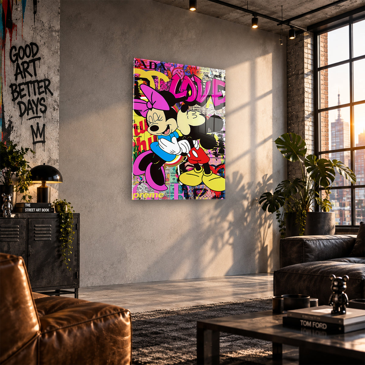Acrylglas Wandbild -Pink Love