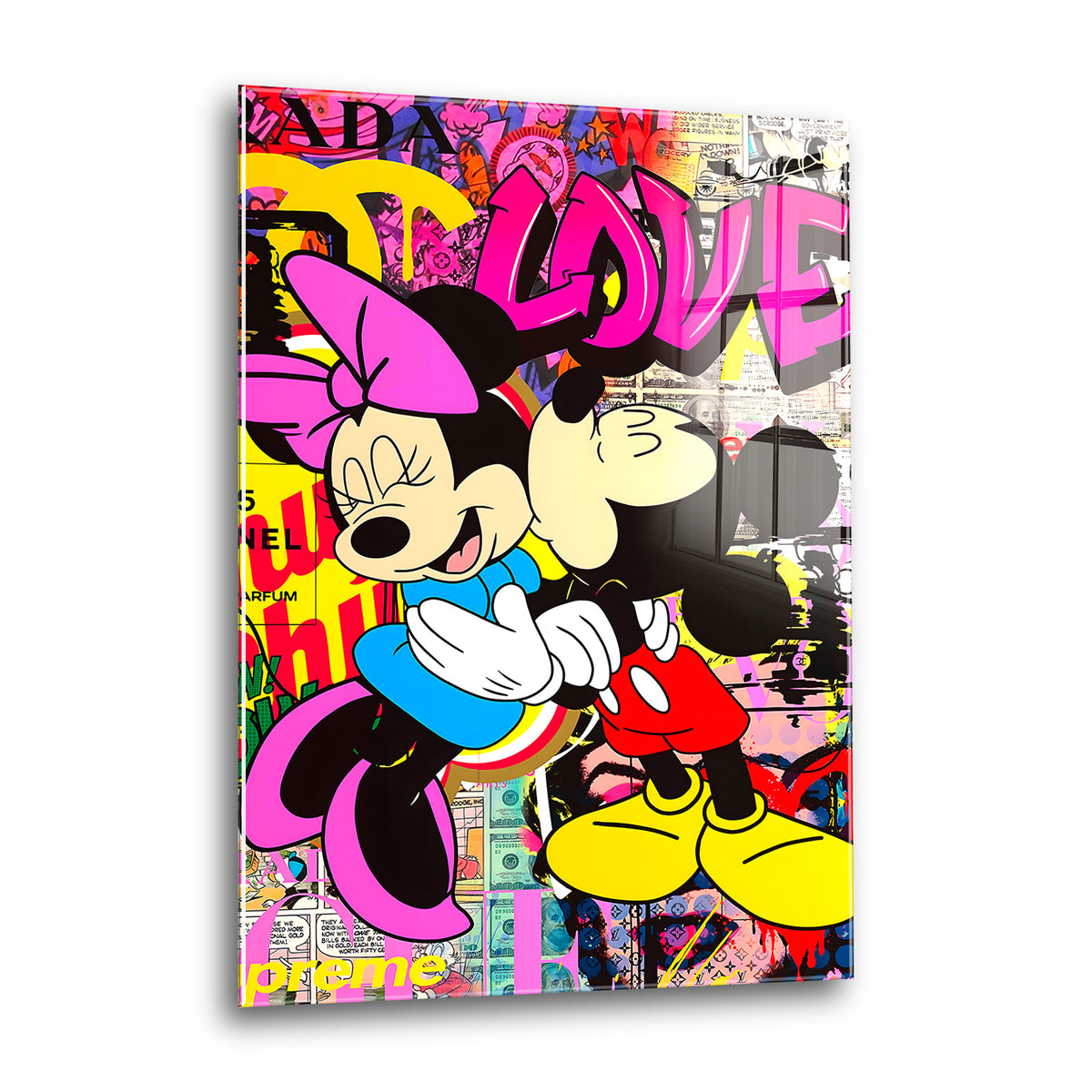 Acrylglas Wandbild -Pink Love