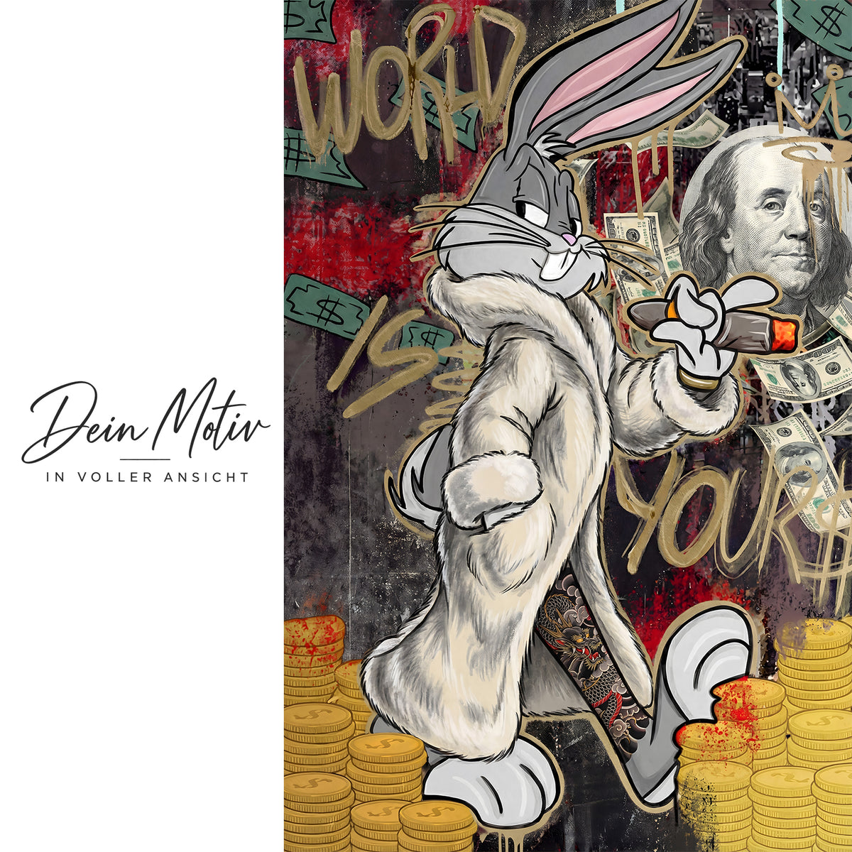 Acrylglas Wandbild - Millionaire Bunny