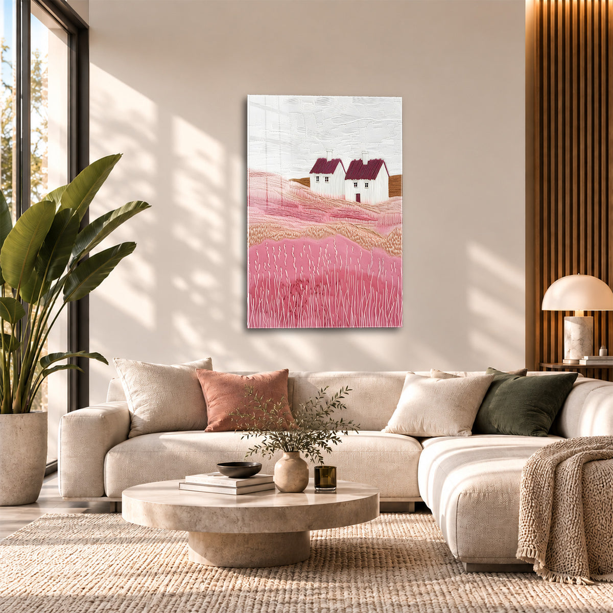 Acrylglas Wandbild - Rosy Hills