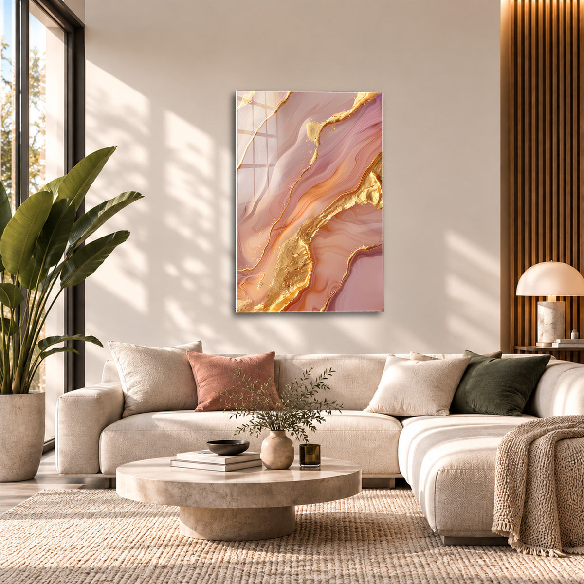 Acrylglas Wandbild - Golden Waves