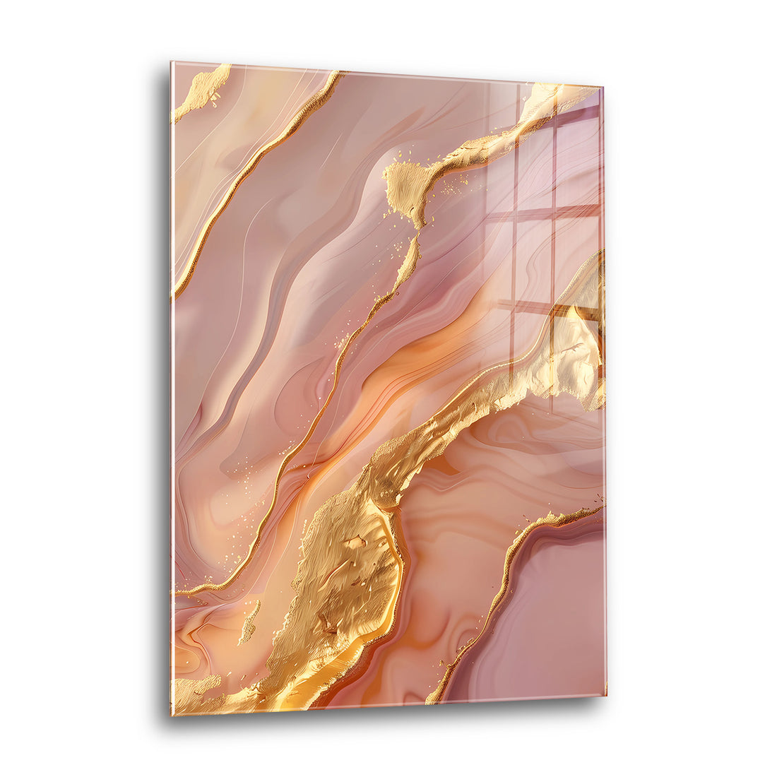 Acrylglas Wandbild - Golden Waves