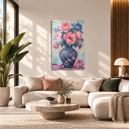 Acrylglas Wandbild - Pink Flower