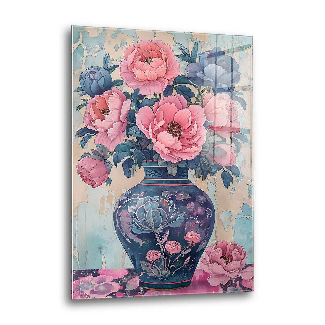 Acrylglas Wandbild - Pink Flower