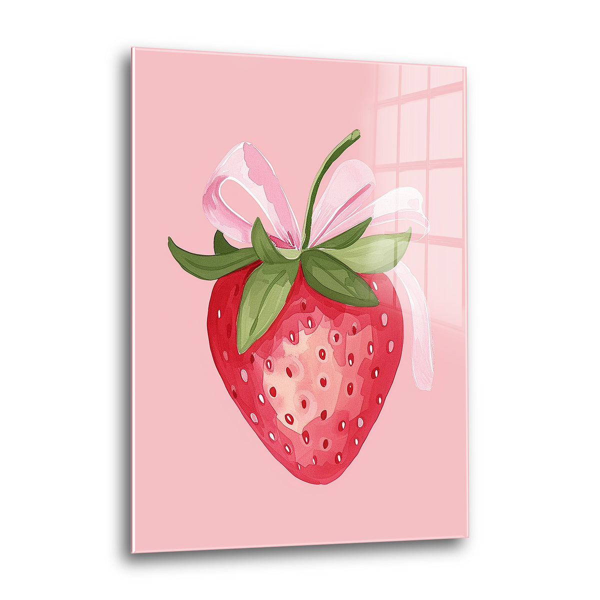 Acrylglas Wandbild - Pink Strawberry