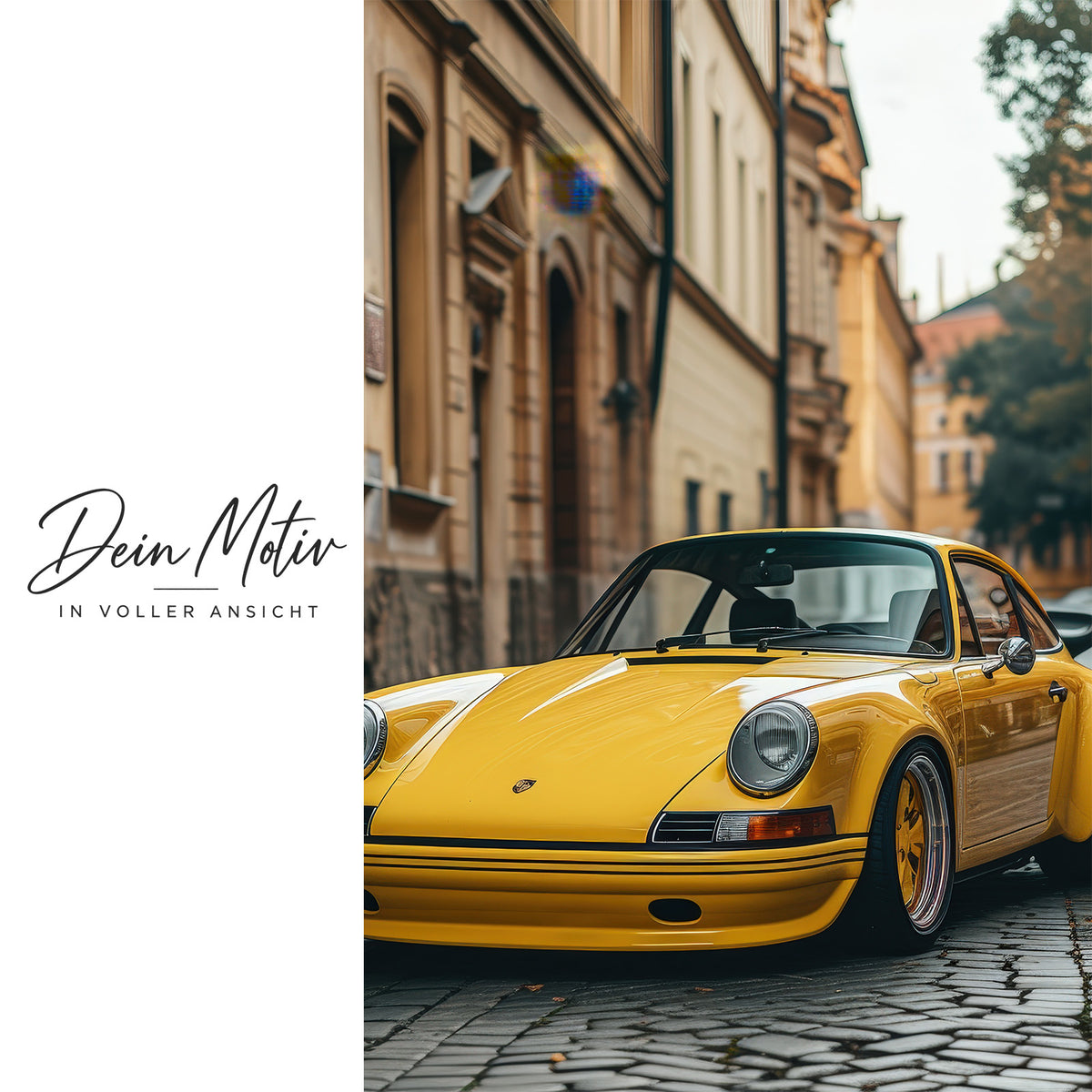 Acrylglas Wandbild -Yellow Car
