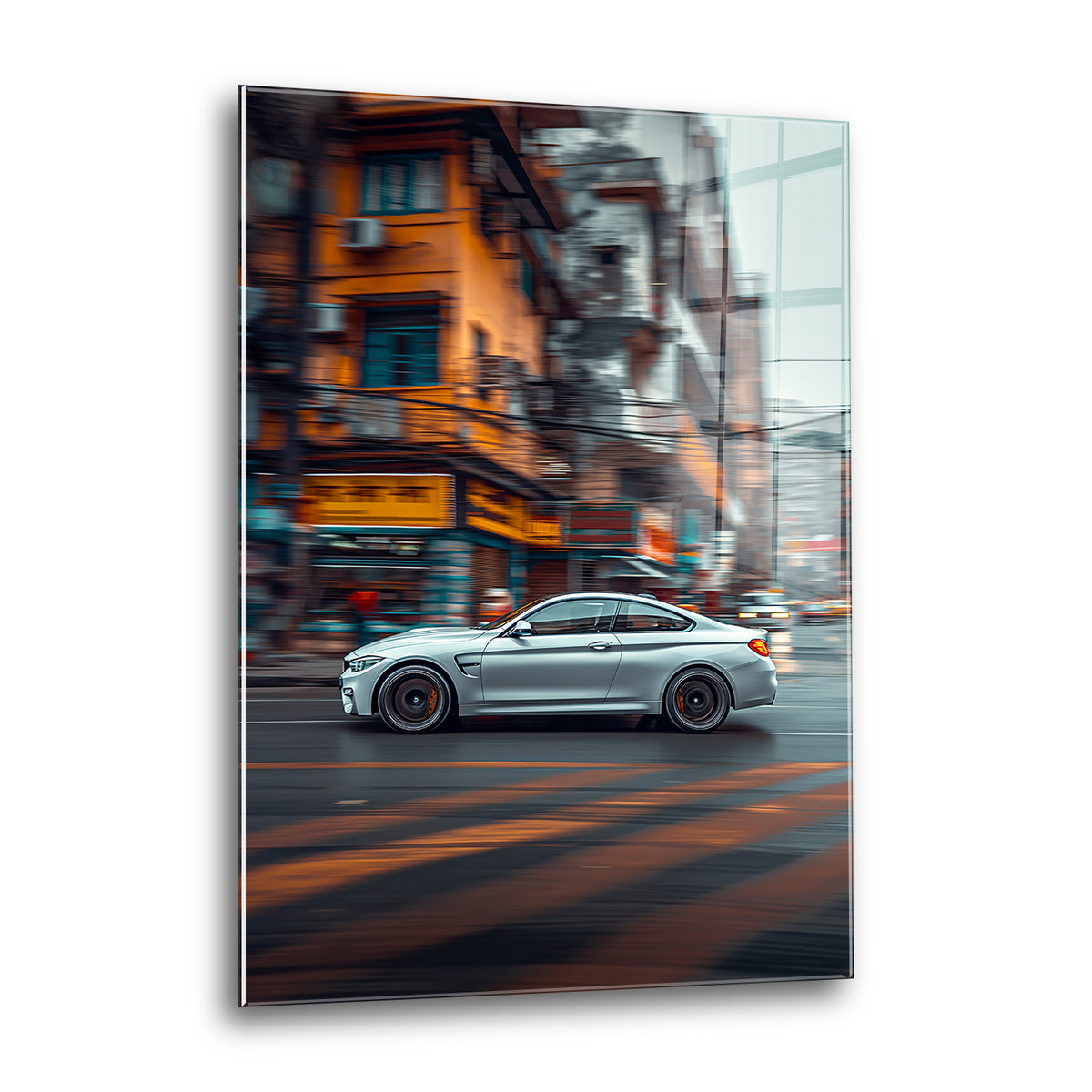 Acrylglas Wandbild - Silver Motion
