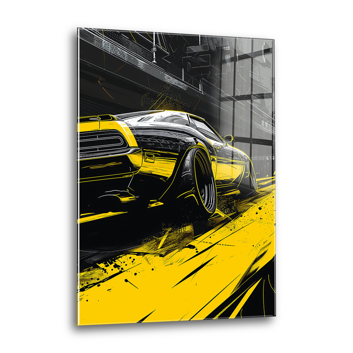 Acrylglas Wandbild - Yellow Race