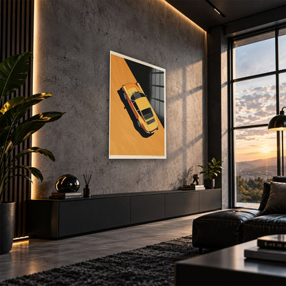 Acrylglas Wandbild - Black &amp; Yellow