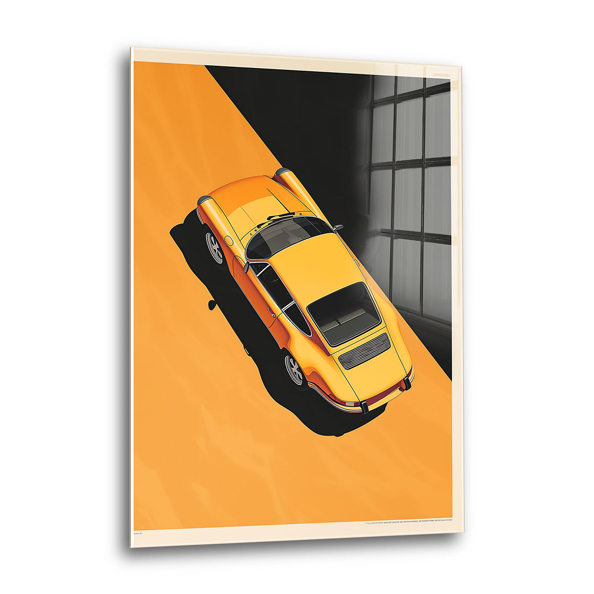 Acrylglas Wandbild - Black &amp; Yellow