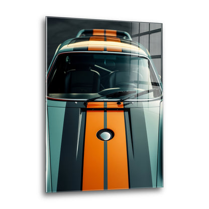 Acrylglas Wandbild - Orange Stripes
