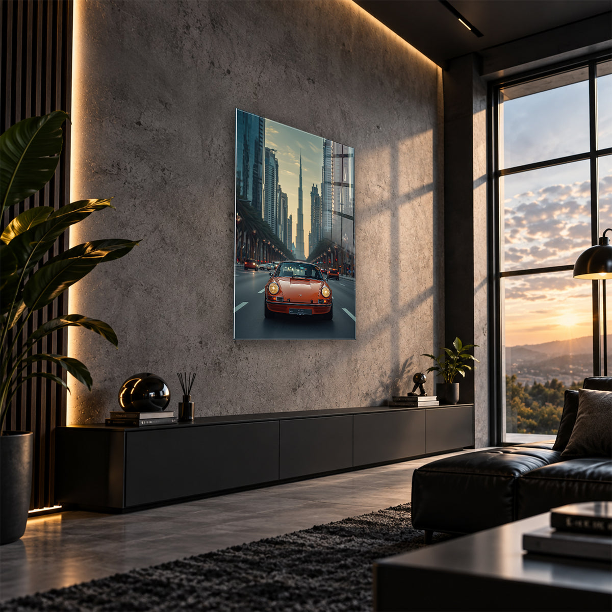 Acrylglas Wandbild - Orange Rush