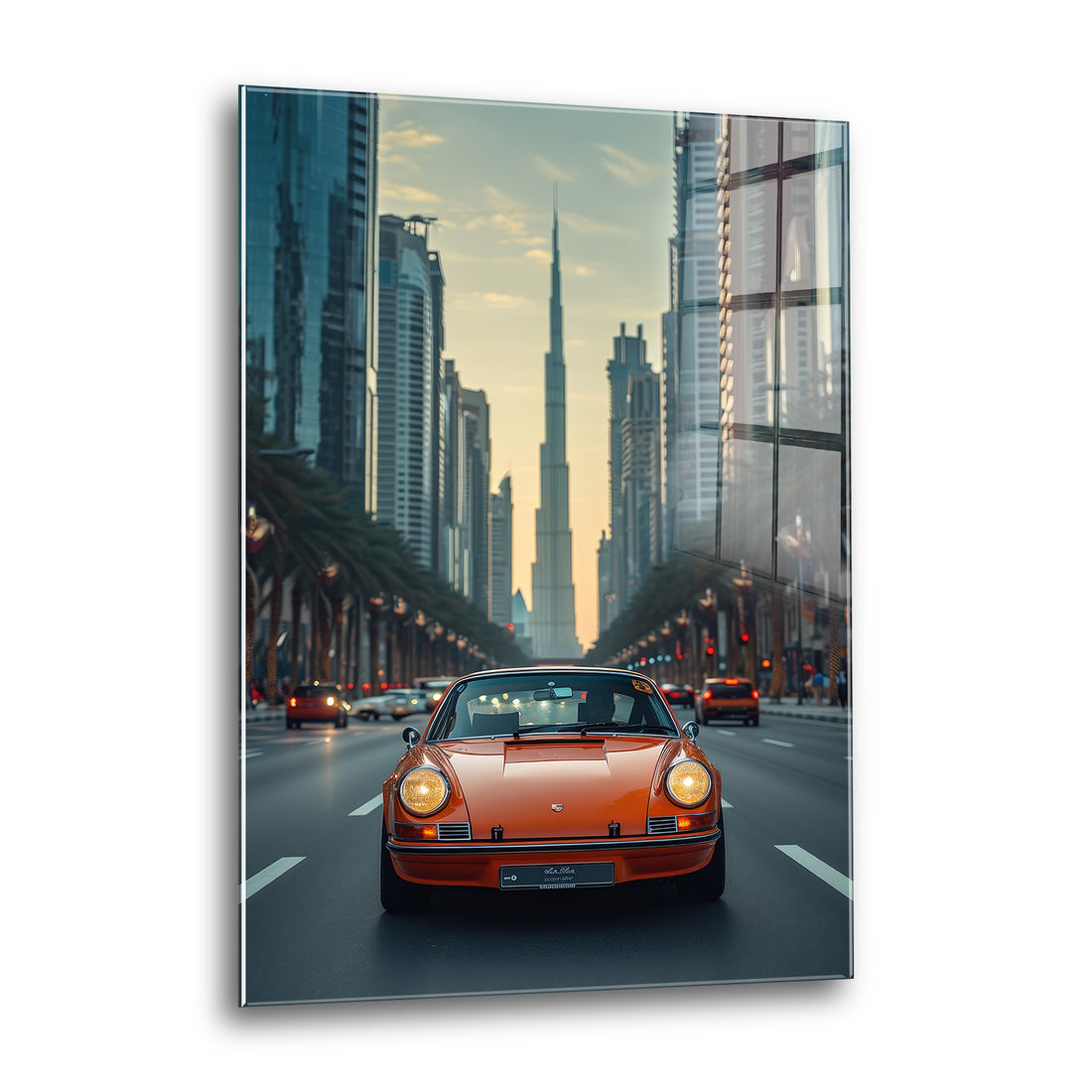 Acrylglas Wandbild - Orange Rush