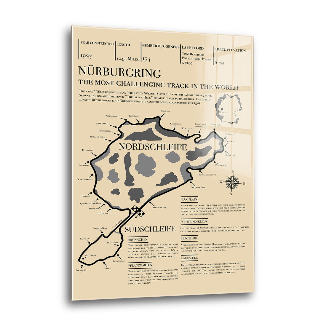 Acrylglas Wandbild - Nürburgring
