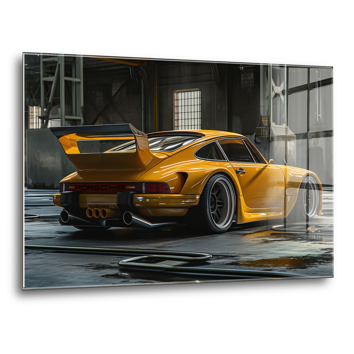 Acrylglas Wandbild -Yellow Machine
