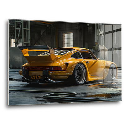 Acrylglas Wandbild -Yellow Machine
