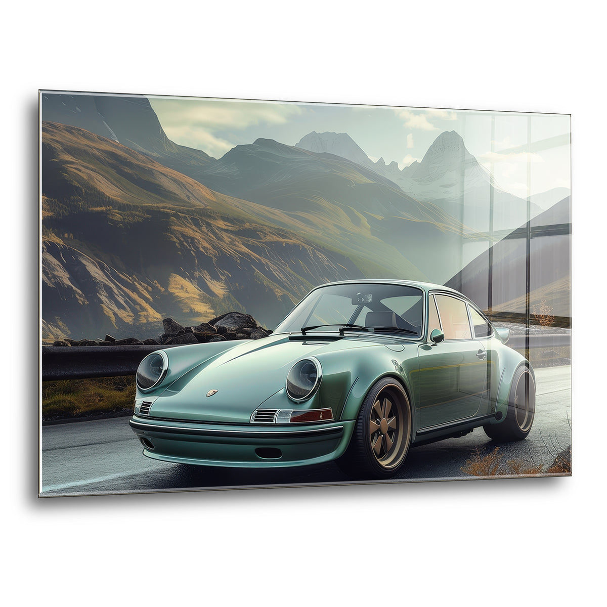 Acrylglas Wandbild -Mint Car