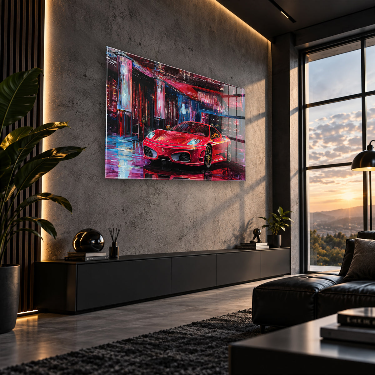 Acrylglas Wandbild -Red Neon