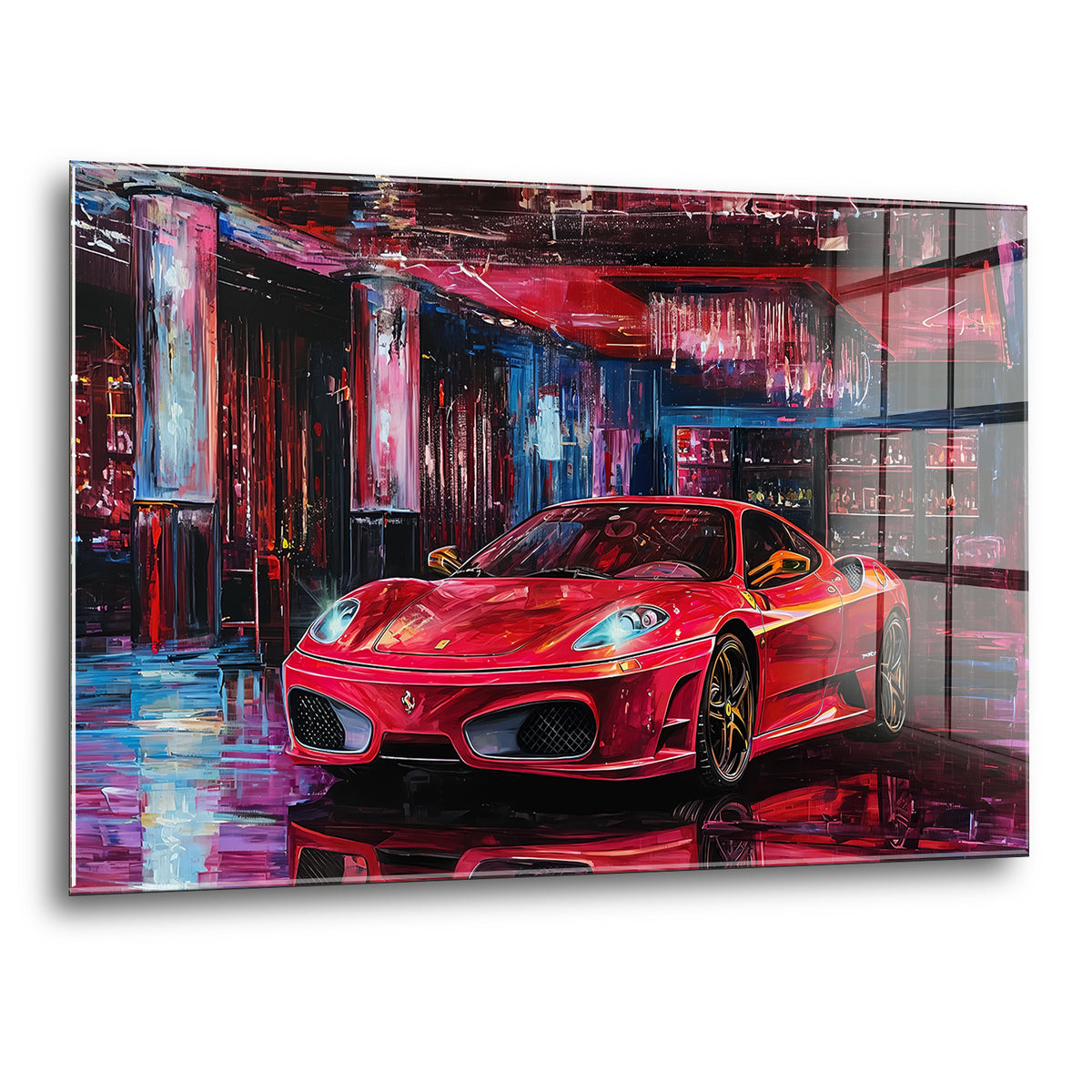 Acrylglas Wandbild -Red Neon