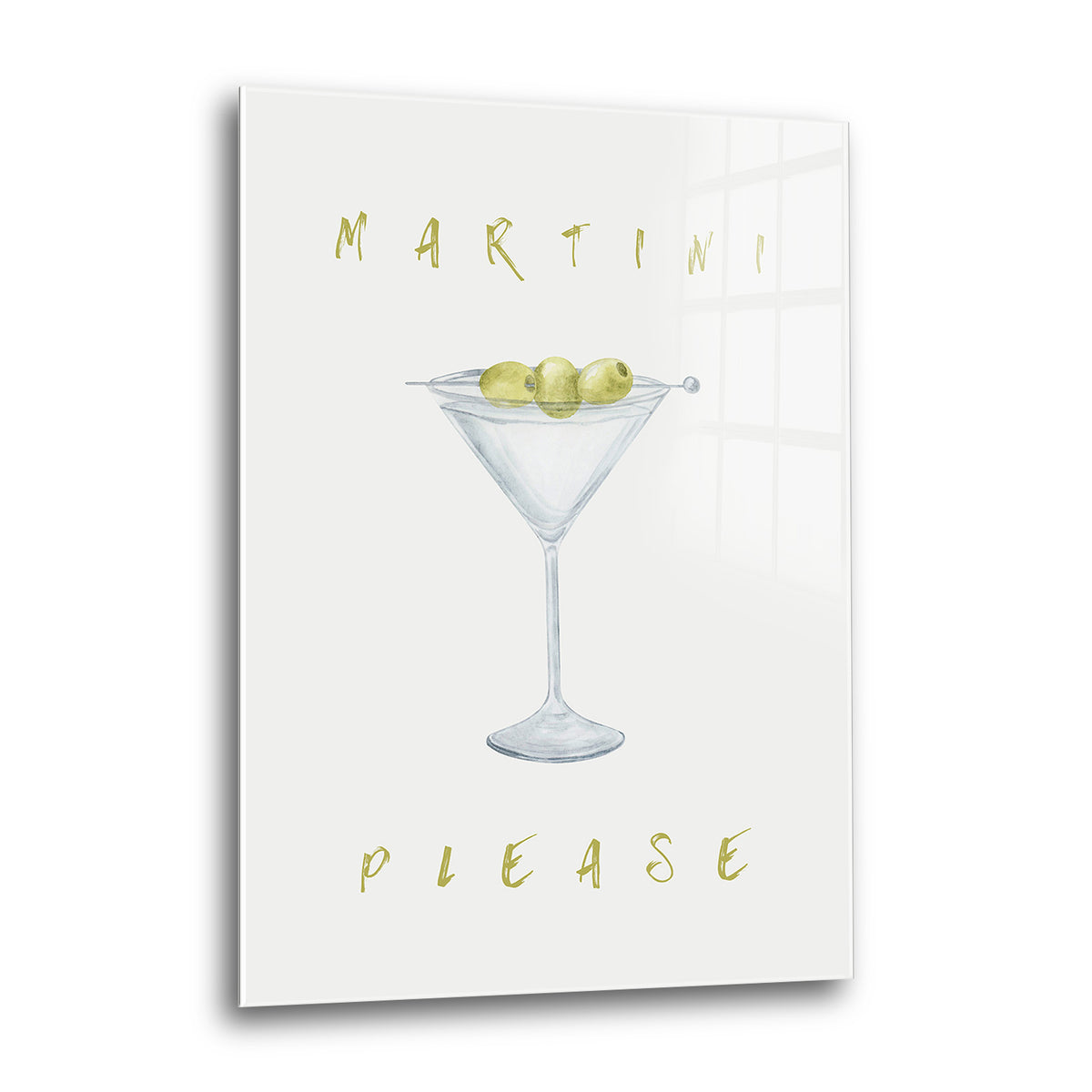 Acrylglas Wandbild - Martini Please