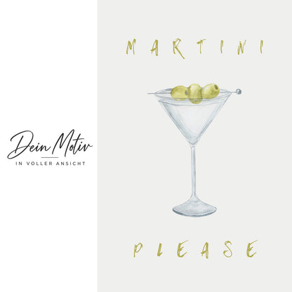 Acrylglas Wandbild - Martini Please
