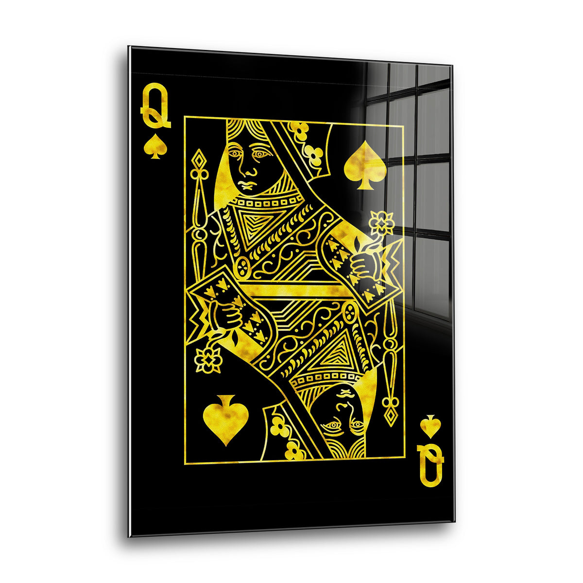 Acrylglas Wandbild - Queen Card