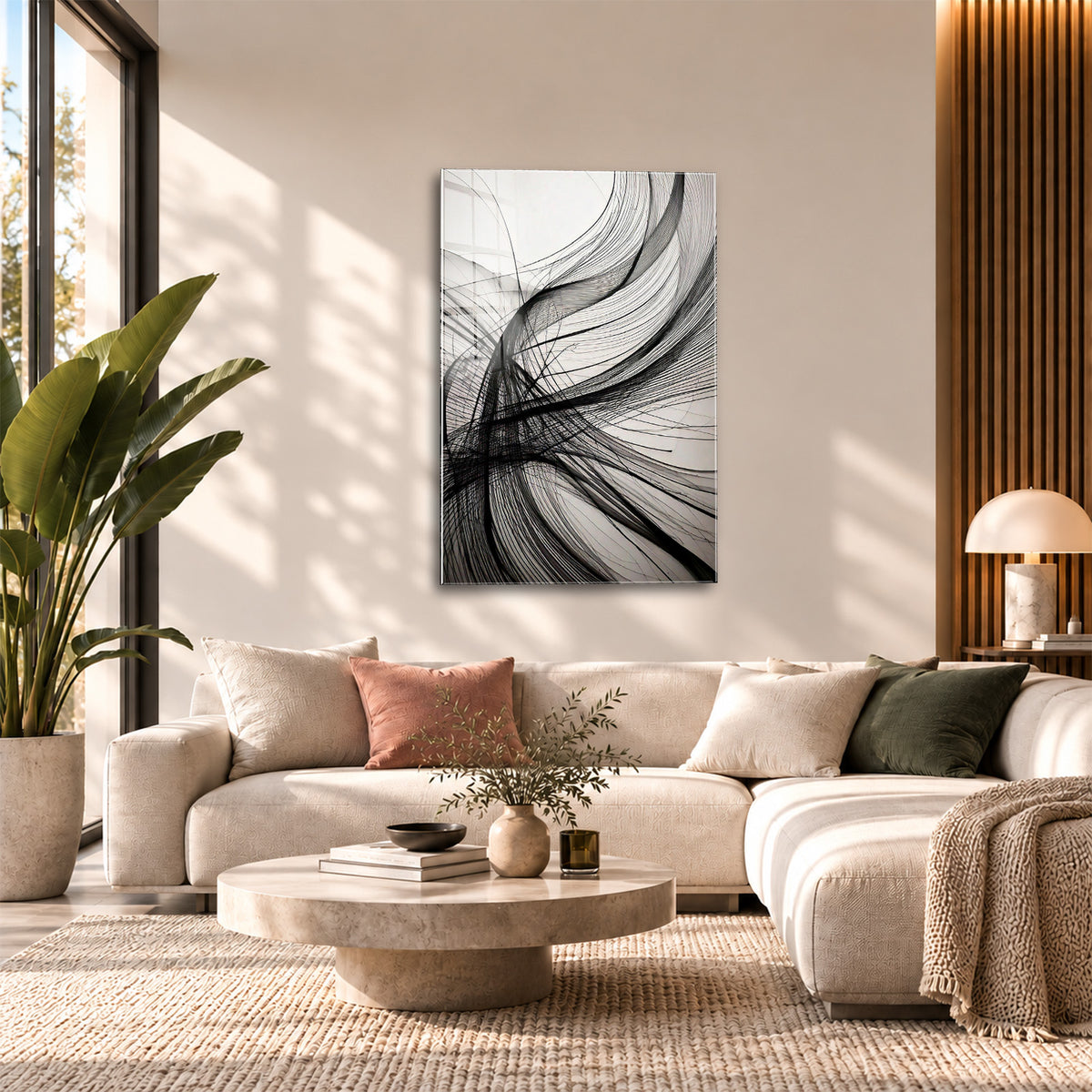 Acrylglas Wandbild - Black Lines