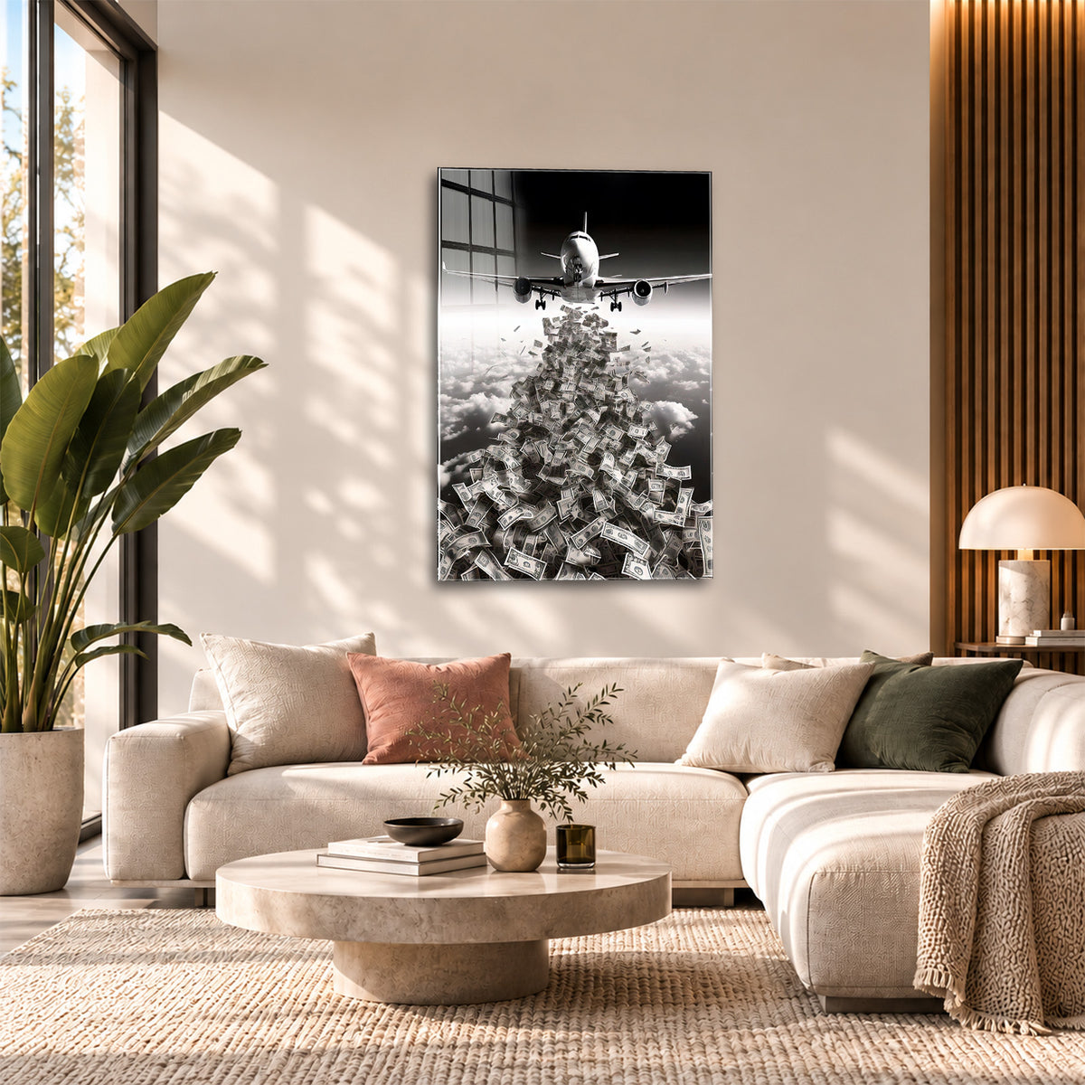 Acrylglas Wandbild - Money Flyes