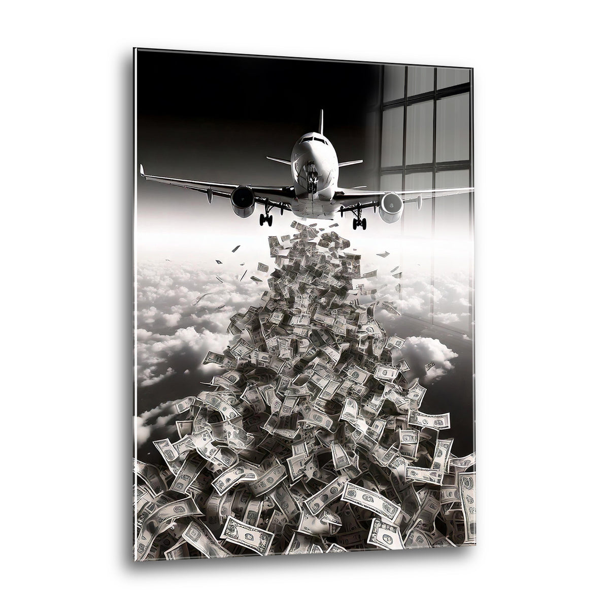Acrylglas Wandbild - Money Flyes