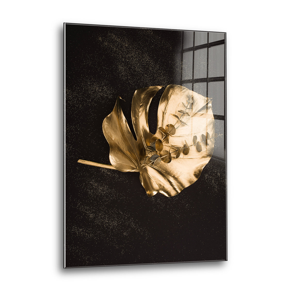 Acrylglas Wandbild - Golden Leaf
