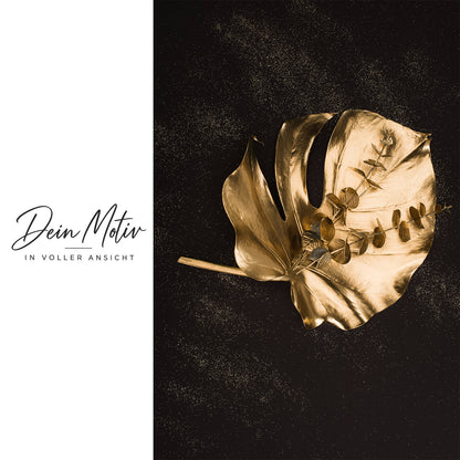 Acrylglas Wandbild - Golden Leaf