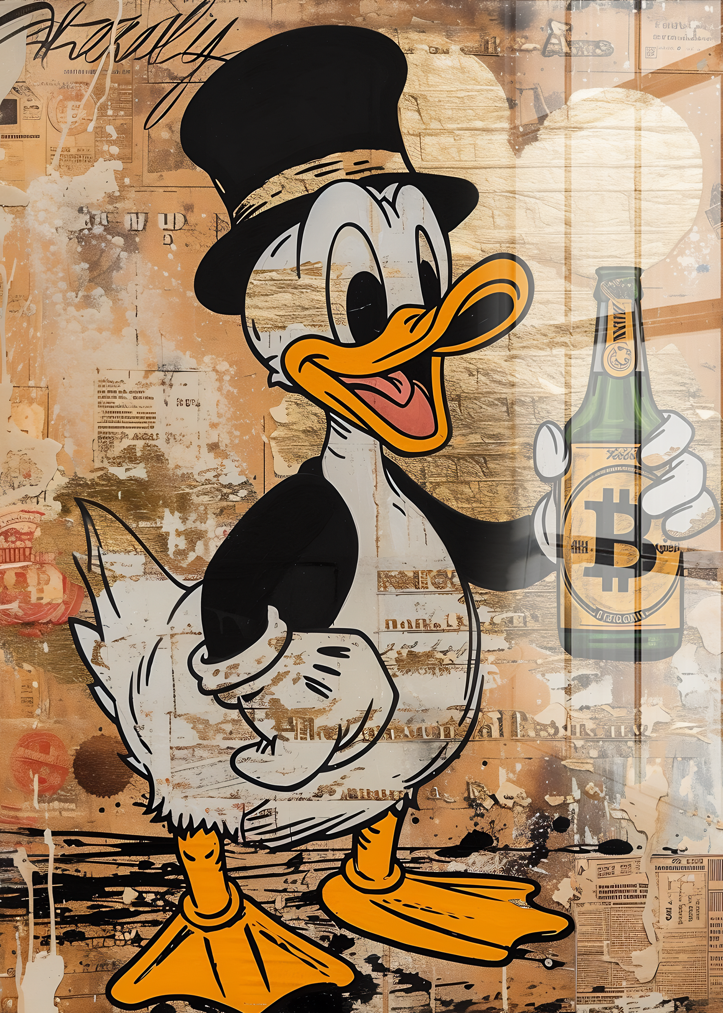 Acrylglas Wandbild - Duck Drink