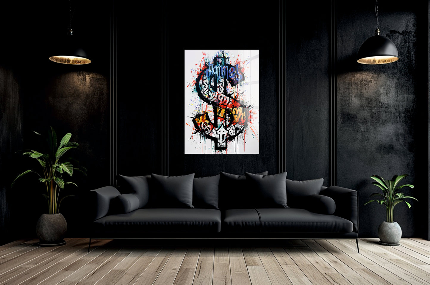 Acrylglas Wandbild - Dollar Graffiti