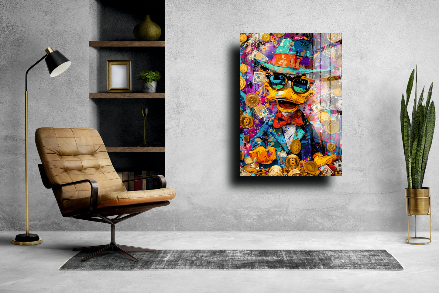 Acrylglas Wandbild - Duck Money